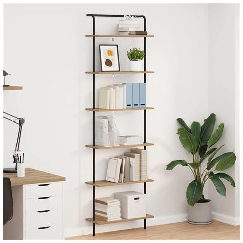 Libreria rovere artigianale 60 x 24 x 203 cm Legno multistrato - Foto 2