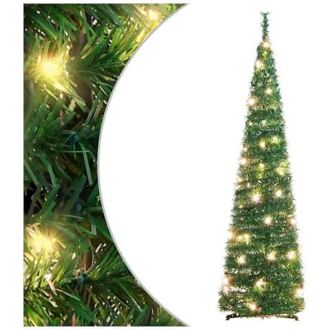 Albero di Natale Artificiale Pop-up con 50 LED Verde 120 cm - Foto 1
