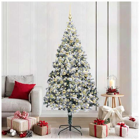 Albero di Natale artificiale con 300 LED Bianco 210 cm - Foto 2