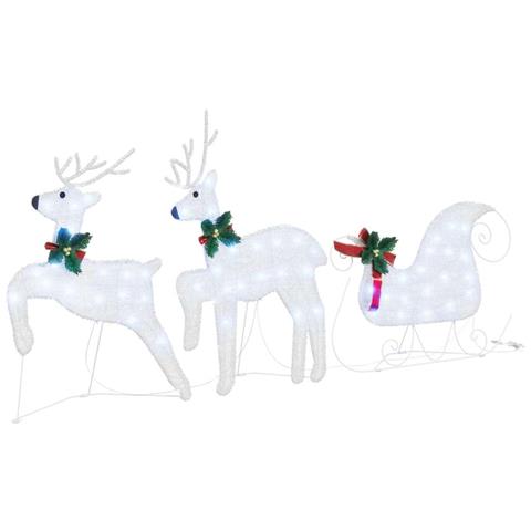 Renne LED 3 pcs Bianco Freddo Tessuto - Foto 1