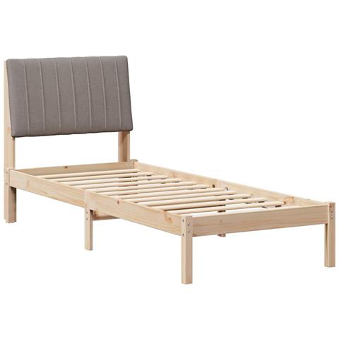 Struttura del letto Marrone 75 x 190 cm Pino massello - Foto 1