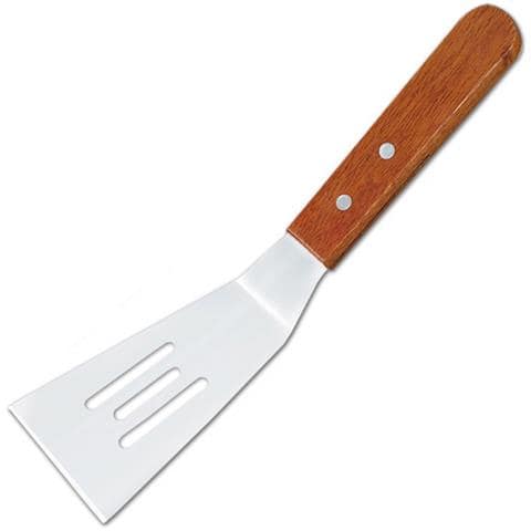 Spatola Forata In Acciaio Inossidabile Con Manico In Legno - Ideale Per Cottura Al Forno, Grigliate E Cucina - Foto 1