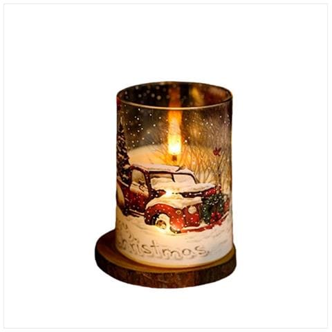 Candele Led A Forma Di Auto Con Slitta - Atmosfera Natalizia, Alimentate A Batteria - Foto 1
