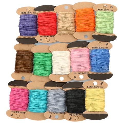 15 Rotoli Di Spago Di Iuta Colorato - Filo Artigianale In Fibra Naturale Premium Per Arti, Artigianato E Decorazioni Fai Da Te - Foto 1