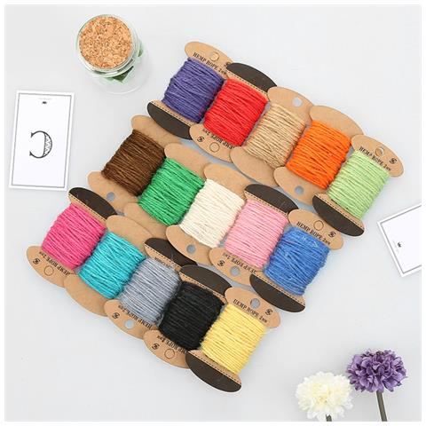 15 Rotoli Di Spago Di Iuta Colorato - Filo Artigianale In Fibra Naturale Premium Per Arti, Artigianato E Decorazioni Fai Da Te - Foto 2