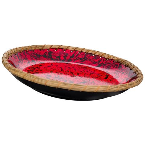 Ciotola In Ceramica Rossa 32x32x6h - Foto 1