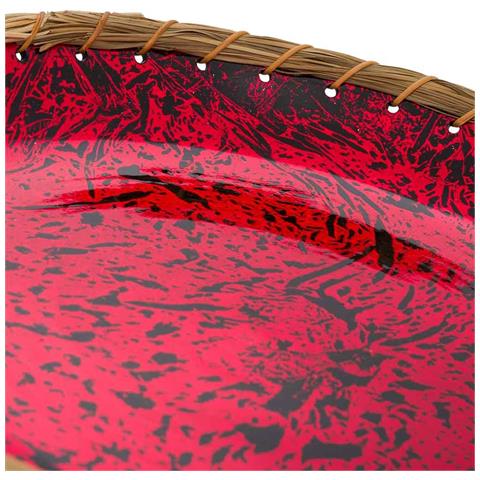 Ciotola In Ceramica Rossa 32x32x6h - Foto 2