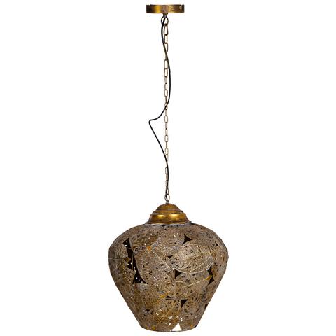 Plafoniera In Metallo Dorato 49,5x49,5x58,5/122h - Foto 1