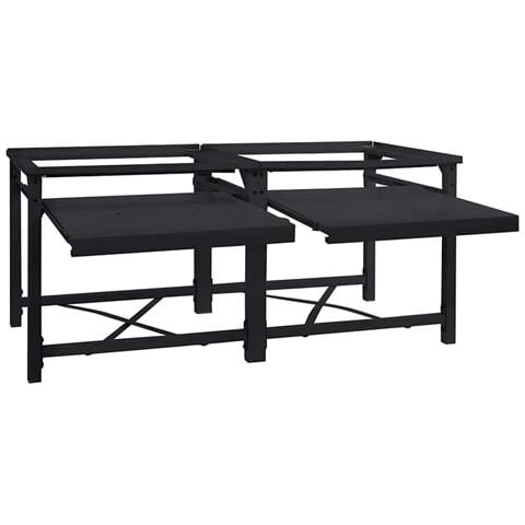 Pedestallo per Lavatrice 2 pcs Nero 120 x 56 x 52 cm Acciaio - Foto 2