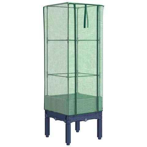 Letto Rialzato con Copertura Serra Effetto Rattan 40x40x140 cm - Foto 1