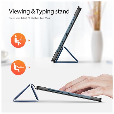 Cover per Yoga Tab Plus - Pelle /PU, Blu - Foto 4