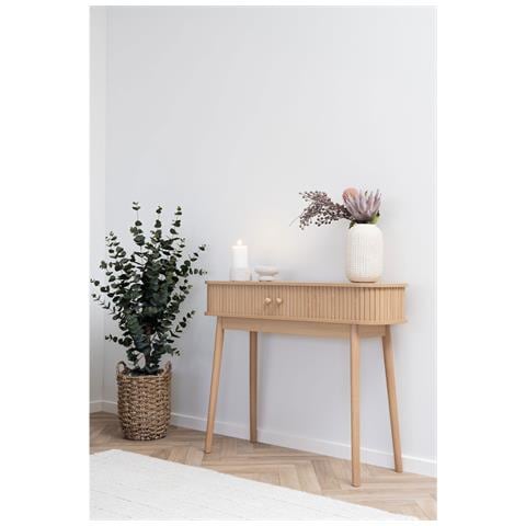 Tavolo Consolle Nikko-marrone-mdf-100x30x80,5 Cm - Foto 7