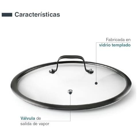47628- Coperchio originale, vetro temperato, acciaio inossidabile, maniglia ergonomica, - Foto 2