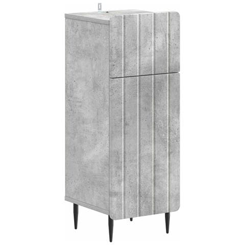 Set di armadietti da bagno in 3 pezzi ZWOLLE Grigio Cemento - Foto 2