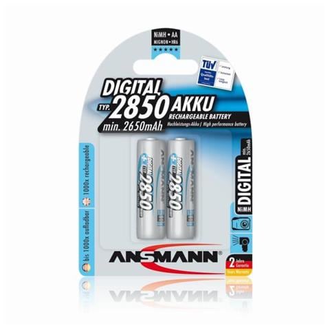 Confezione 2 Batterie Ricaricabili AA Nimh 2850 Mah - Foto 1