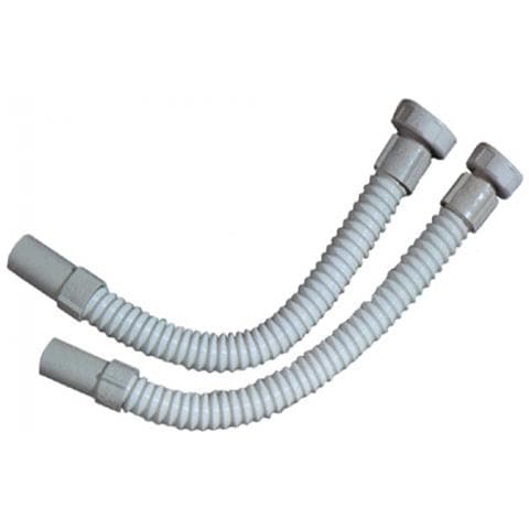 Flessibile Bellow Con Dado E Manicotto, Below Bianco Ceramica Dado Girevole 1'' Indeformabile E Armato Con Spirale Acciaio Lunghezza Mm. 300/600 - Foto 2