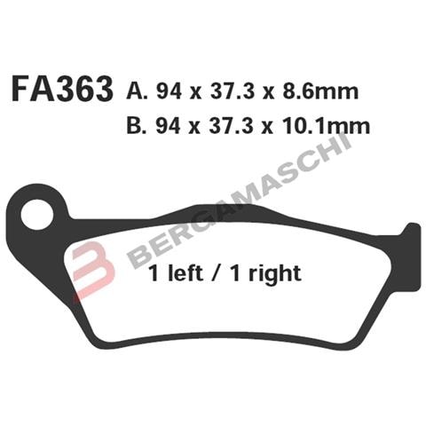 B1r R1836300 Pastiglie Hh Bmw 850/1150 Post Fa363hh - Foto 1