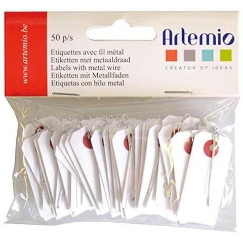  - set Di 50 etichetta, Carta, Bianco, 11 x 1,5 x 11,5 cm - Foto 1