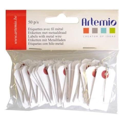  - set Di 50 etichetta, Carta, Bianco, 11 x 1,5 x 11,5 cm - Foto 2