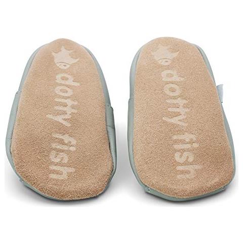 Scarpine In Pelle Morbida Prima Infanzia. Antiscivolo. Sandali Stella Grigio. 6-12 Mesi (19 Eu)  - Foto 3