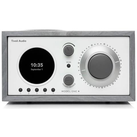 Radio One+ DAB /DAB+ /FM Bluetooth Ingresso Ausiliario Orologio Allarme Schermo LED Colore Grigio / Bianco - Foto 2