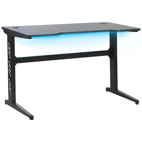 Scrivania Da Gaming Con Luci Led Rgb 120 X 60 Cm Nero Dexter - Foto 12