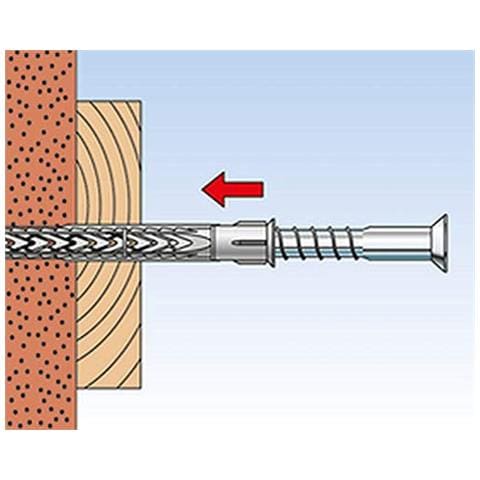 Tasselli Prolungati Sxrl 8x120 T (50 Tasselli, 50 Viti) Per: Facciate, Controsoffitti E Sottostrutture Per Tetti In Legno E Metallo, Cornici In Legno, Serramenti E Finestre, 540.116 - Foto 2