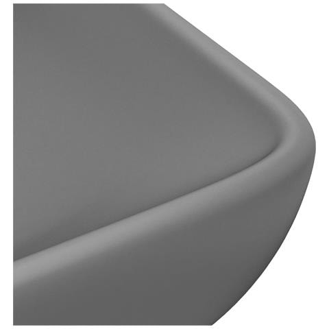 Lavabo Lusso Rettangolare Grigio Scuro Opaco 71x38 cm Ceramica - Foto 2