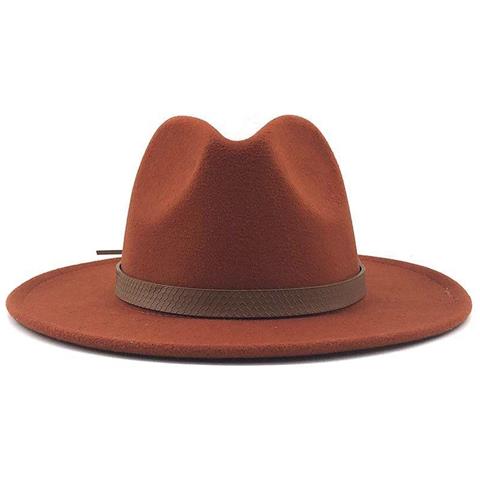 SLOWMOOSE - Cappellino / Uomo Classico A Cloche Floscio In Feltro A Tesa  Larga Autunno / Inverno [ colore Caramello / 55-58 Cm] - ePRICE