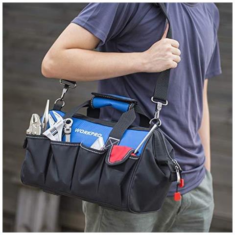 14-inch Strumento Sacchetto Dellorganizzatore Piccolo Tool Bag Muti-purpose Wide Open Mouth Strumento Custodia Con Tracolla Regolabile - Foto 4