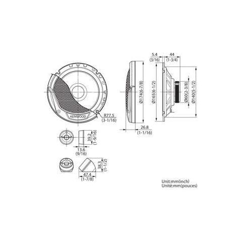 Sistema di Altoparlanti a 2 Vie Nero 300 W 17 cm KFC-E170P - Foto 2