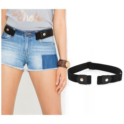 Cintura Elastica / Cintura Senza Fibbia Pelle Pu Nero 3 Cm - Foto 12