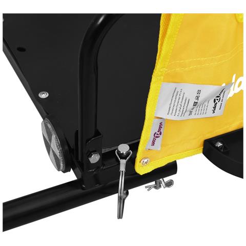 Rimorchio Per Bici Da Carico Giallo In Tessuto Oxford E Ferro - Foto 10