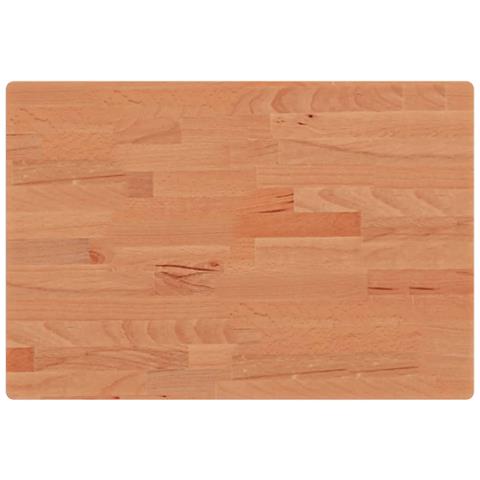 Piano Tavolo 60x40x2,5cm Rettangolare Legno Massello Di Faggio - Foto 2