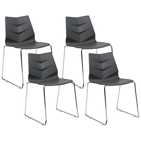 Set Di 4 Sedie Da Pranzo Grigio Scuro Hartley - Foto 2