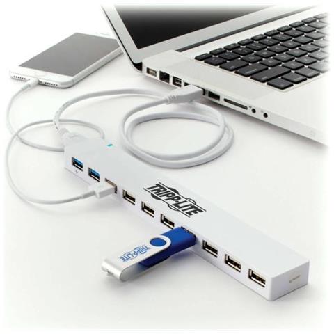Hub di Interfaccia U360-010c-2x3 con Usb 3.2 Gen 1 (3.1 Gen 1) Micro-b 5000 Mbit /s Colore Bianco - Foto 2