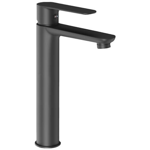 Miscelatore Rubinetto Oceania Per Lavabo Con Bocca Alta In Ottone Nero Opaco Bagno - Foto 1