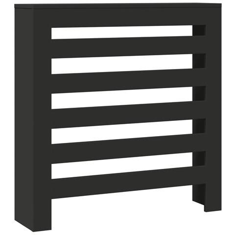 Copertura Termosifone Nera 78x20x82 Cm Legno Multistrato - Foto 2