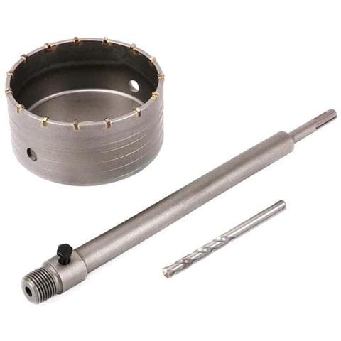 Fresa A Tazza 130 Mm Carotatrice Muro Asta Sds Plus 50 Cm Prolunga Da Trapano - Foto 2