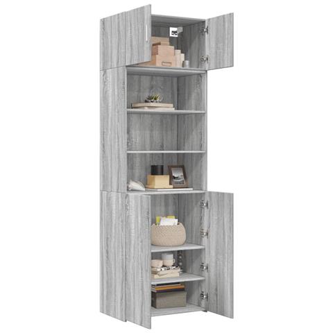 Armadietto Grigio Sonoma 70x42,5x225 Cm In Truciolato - Foto 2