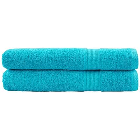 Asciugamani Bagno SOLUND 2 pz Turchesi 80x200 cm 600 g /m² - Foto 1