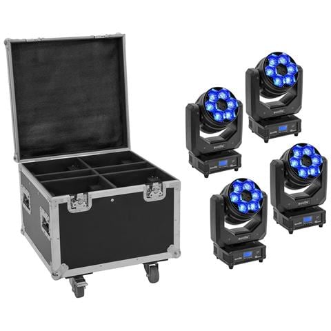 Set 4x Led Tmh-h240 Beam /wash /flowereffekt + Case (20000969) - Foto 1