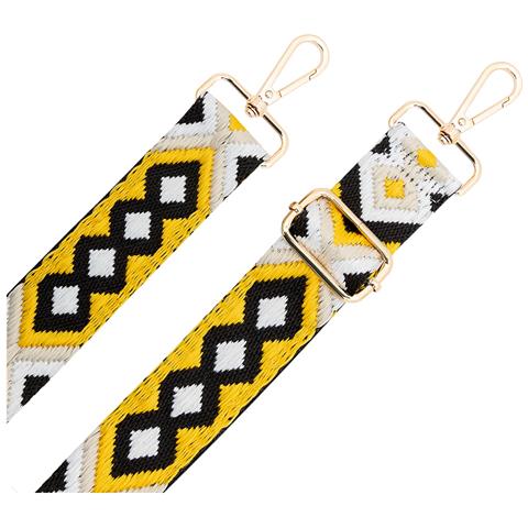 Tracolla Universale Per Telefono Modello Brasiliano Cinturino, Nero / Giallo - Foto 2