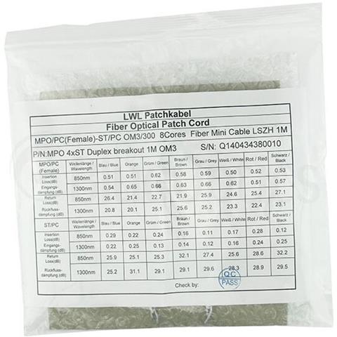 SFP6143EU1MKB cavo InfiniBand e in fibra ottica 1 m MTP ST Colore acqua - Foto 2