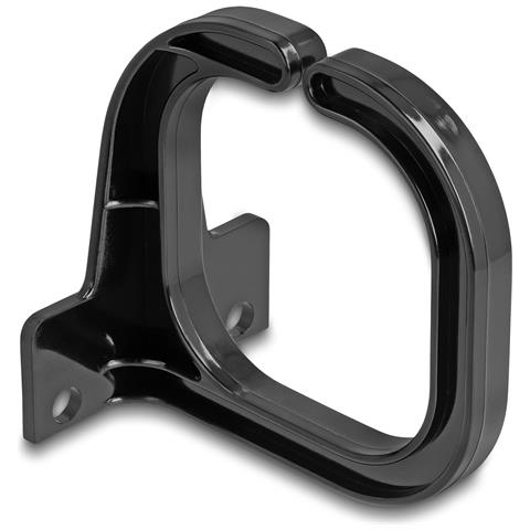 Staffa per cavi da 83 x 60 mm con piastra di montaggio nera - Foto 1