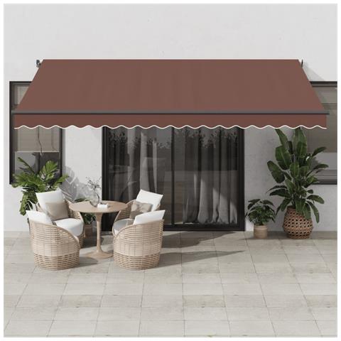 Tenda Da Sole Retrattile Automatica Marrone 450x300 Cm - Foto 1
