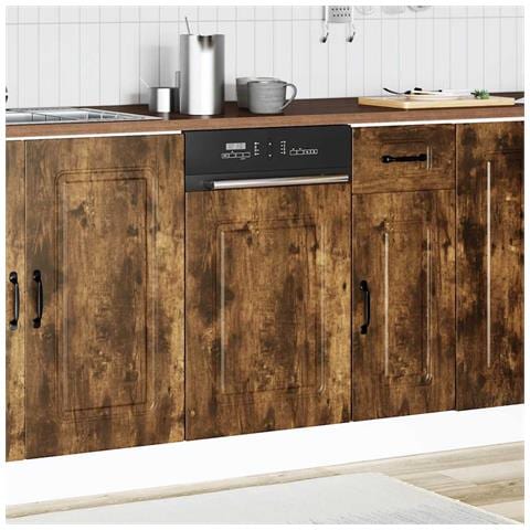 Pannello Lavastoviglie Kalmar Rovere Fumo 45x1,5x67 Cm - Foto 3