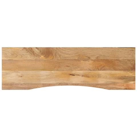 Piano Scrivania Con Curva 160x50x2,5cm Massello Grezzo Di Mango - Foto 1