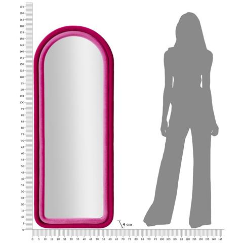 Specchio Con Cornice Mf464 - Rosa - Mdf - 60x4x160 Cm - Foto 6