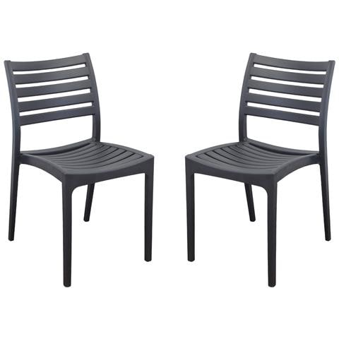 Zule - Set 2 Sedie Polipropilene Impilabile - Foto 1